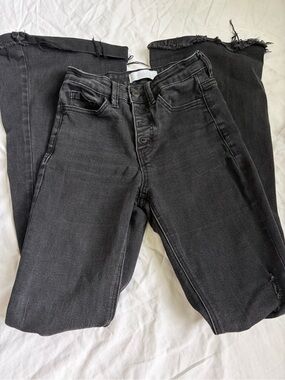 Vervet Blue High Rise Black Distressed Flare Jeans - Size 24